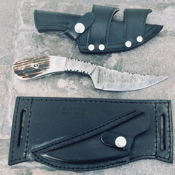 Sanity Jewelry Steel Cowboy - Horizontal Carry - Stag Antler - 8.75 inch - 2 Holders - COW2