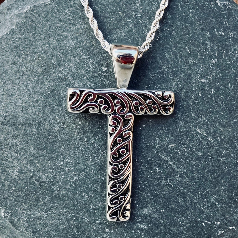 SANITY JEWELRY® T / 16" Stainless Steel Classic Chain Ladies Letter Pendants