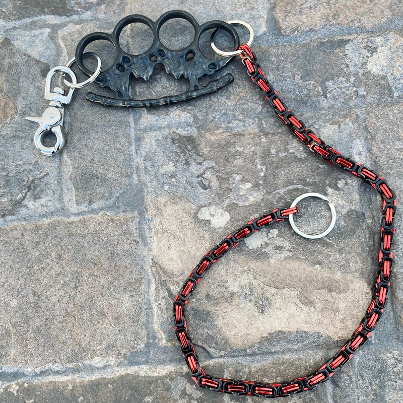 Red Wallet Chain – Biker Chain – JS WALLET CHAINS