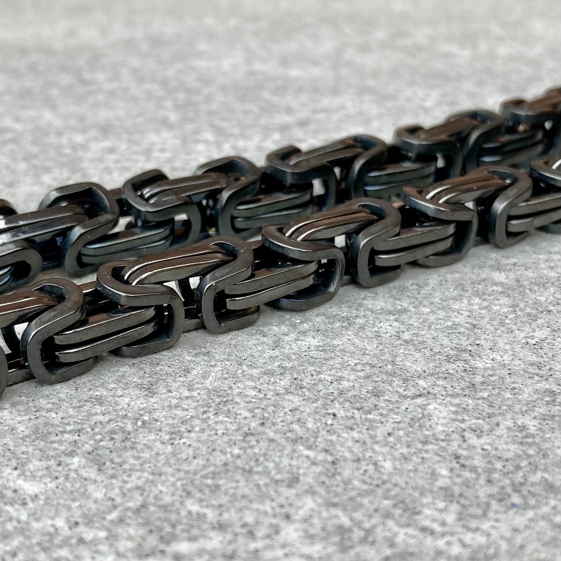 Daytona - Black - Wallet Chain Deluxe - 1/4 inch wide – Sanity Steel