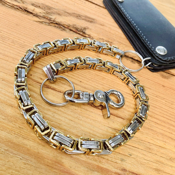 Sanity Jewelry Wallet Chain Wallet Chain - Gold & Silver - Daytona Beach Heritage 1/2 inch wide