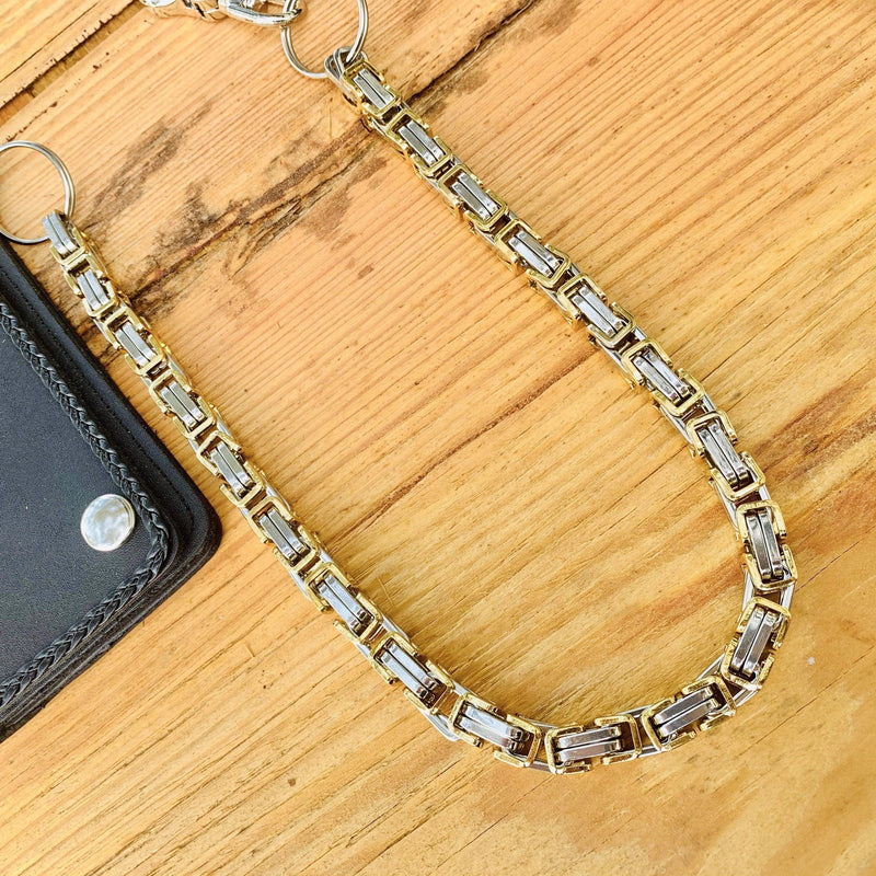 Sanity Jewelry Wallet Chain Wallet Chain - Gold & Silver - Daytona Beach Heritage 1/2 inch wide